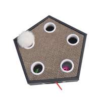 Corrugated cardboard paper made Polygonal cat scratcher functional pet toy indoor cat supplies